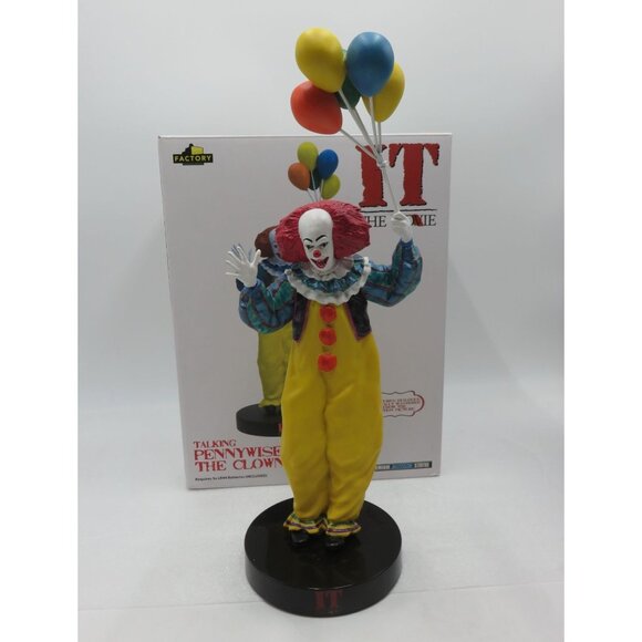 IT Pennywise Talking CLOWN 2018 Figurine With Multicoloured Balloons 14" Tall - Picture 2 of 14